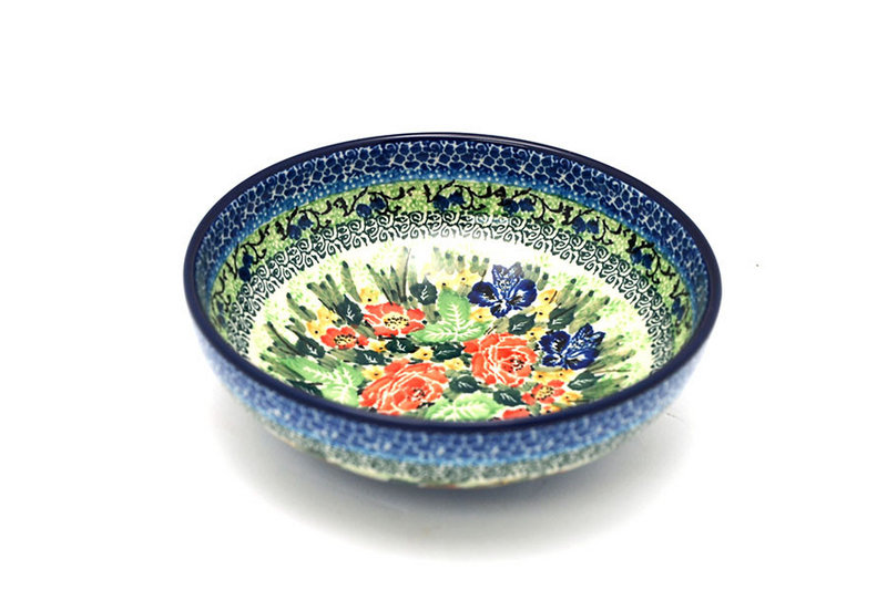 2 1/4"H x 6 3/4"W.
 Polish Pottery Bowl - Contemporary Salad - Unikat Signature - U4400 B90-U4400 (2 1/4"H x 6 3/4"W.
)