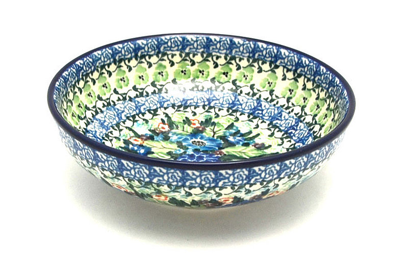 2 1/4"H x 6 3/4"W.
 Polish Pottery Bowl - Contemporary Salad - Unikat Signature - U4572 B90-U4572 (2 1/4"H x 6 3/4"W.
)