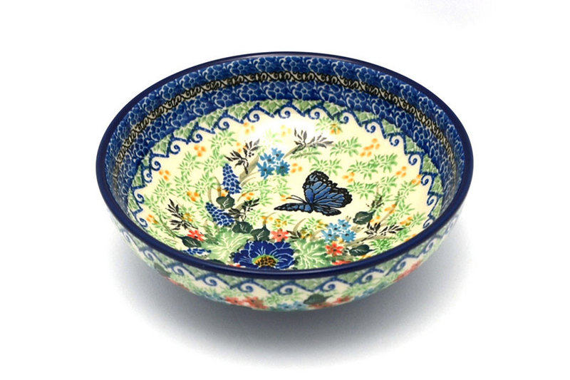 2 1/4"H x 6 3/4"W.
 Polish Pottery Bowl - Contemporary Salad - Unikat Signature - U4600 B90-U4600 (2 1/4"H x 6 3/4"W.
)