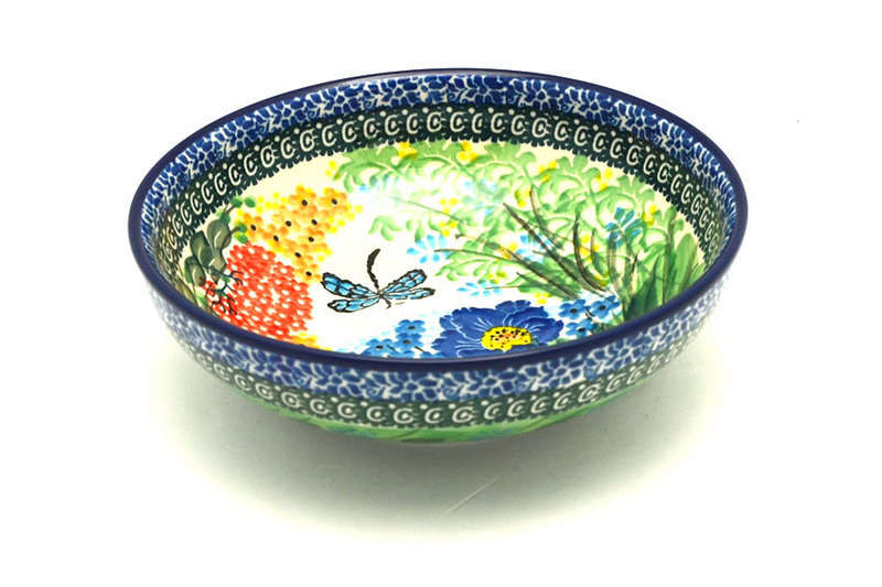 2 1/4"H x 6 3/4"W.
 Polish Pottery Bowl - Contemporary Salad - Unikat Signature - U4612 B90-U4612 (2 1/4"H x 6 3/4"W.
)
