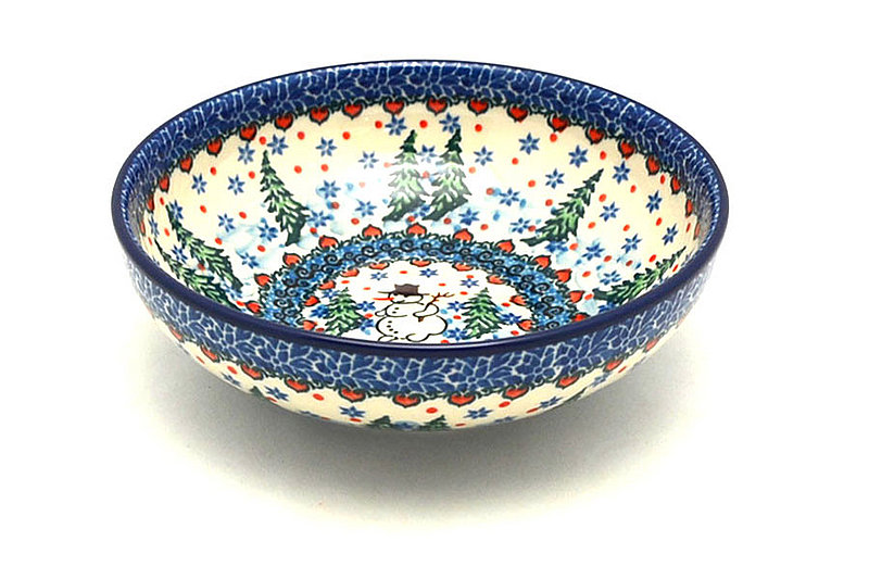 2 1/4"H x 6 3/4"W.
 Polish Pottery Bowl - Contemporary Salad - Unikat Signature - U4661 B90-U4661 (2 1/4"H x 6 3/4"W.
)