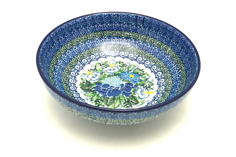 2 1/4"H x 6 3/4"W.
 Polish Pottery Bowl - Contemporary Salad - Unikat Signature - U5138 B90-U5138 (2 1/4"H x 6 3/4"W.
)