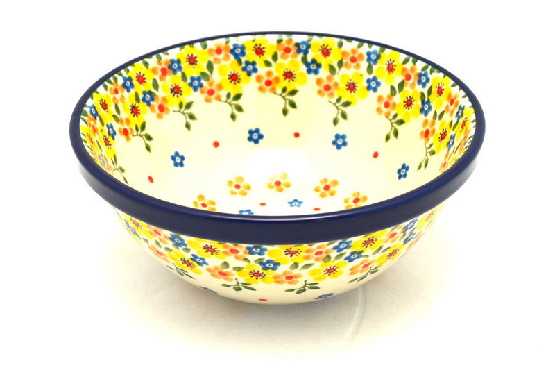 2 3/4"H x 6 1/2"W
 Polish Pottery Bowl - Medium Nesting (6 1/2") - Buttercup 058-2225a (2 3/4"H x 6 1/2"W
)