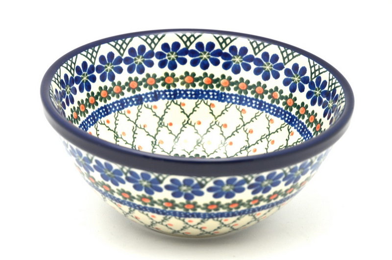 2 3/4"H x 6 1/2"W
 Polish Pottery Bowl - Medium Nesting (6 1/2") - Primrose 058-854a (2 3/4"H x 6 1/2"W
)
