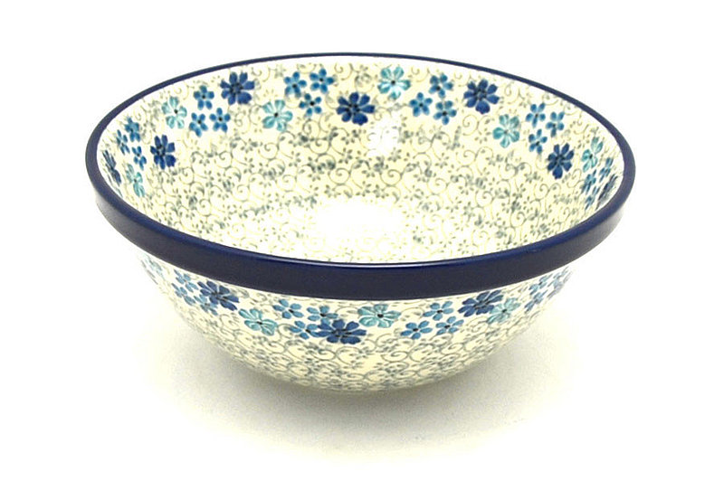 2 3/4"H x 6 1/2"W
 Polish Pottery Bowl - Medium Nesting (6 1/2") - Sea Blossom 058-2612a (2 3/4"H x 6 1/2"W
)