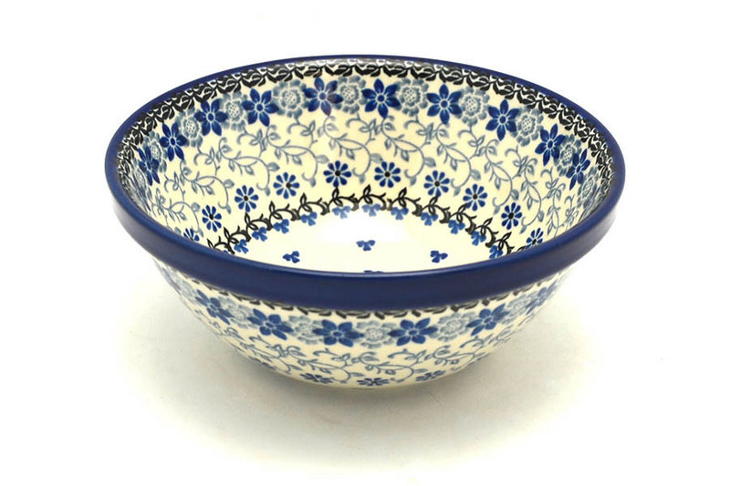 2 3/4"H x 6 1/2"W
 Polish Pottery Bowl - Medium Nesting (6 1/2") - Silver Lace 058-2158a (2 3/4"H x 6 1/2"W
)
