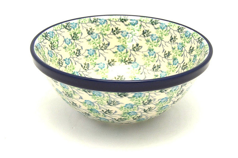 2 3/4"H x 6 1/2"W
 Polish Pottery Bowl - Medium Nesting (6 1/2") - Summer Ivy 058-2814a (2 3/4"H x 6 1/2"W
)