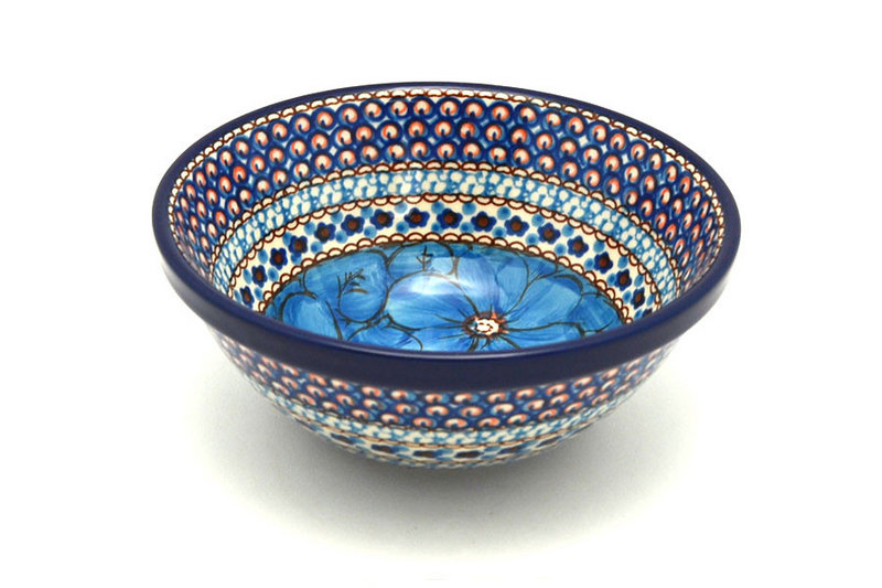 2 3/4"H x 6 1/2"W
 Polish Pottery Bowl - Medium Nesting (6 1/2") - Unikat Signature - U408C 058-U408C (2 3/4"H x 6 1/2"W
)
