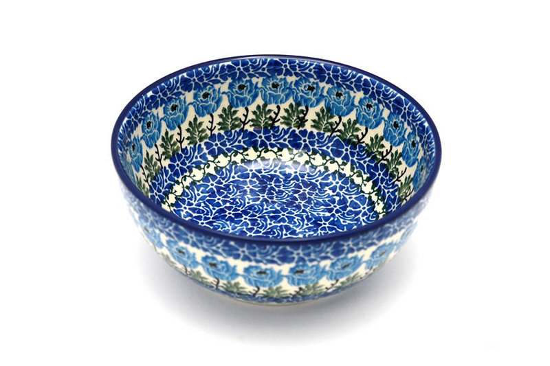 2 3/4"H x 6 1/4"W
 Polish Pottery Bowl - Coupe Cereal - Antique Rose C38-1390a (2 3/4"H x 6 1/4"W
)