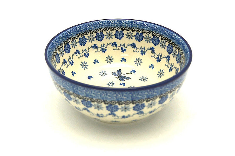 2 3/4"H x 6 1/4"W
 Polish Pottery Bowl - Coupe Cereal - Dragonfly C38-2009a (2 3/4"H x 6 1/4"W
)