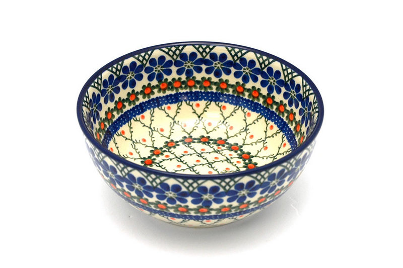 2 3/4"H x 6 1/4"W
 Polish Pottery Bowl - Coupe Cereal - Primrose C38-854a (2 3/4"H x 6 1/4"W
)