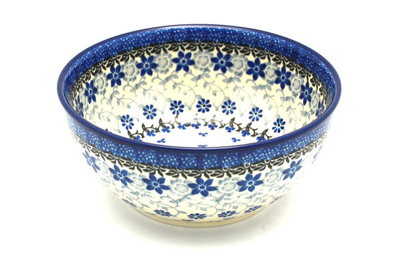 2 3/4"H x 6 1/4"W
 Polish Pottery Bowl - Coupe Cereal - Silver Lace C38-2158a (2 3/4"H x 6 1/4"W
)