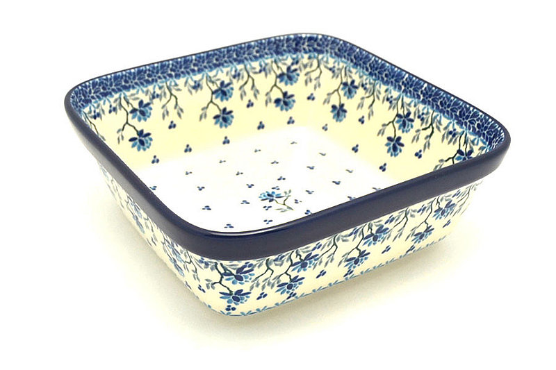 2 3/4"H x 7 3/4"W x 7 3/4"L
 Polish Pottery Baker - Square - Clover Field 430-2524a (2 3/4"H x 7 3/4"W x 7 3/4"L
)