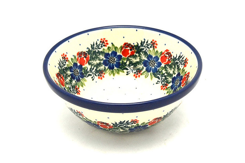 2 3/8"H x 5 1/2"W
 Polish Pottery Bowl - Small Nesting (5 1/2") - Garden Party 059-1535a (2 3/8"H x 5 1/2"W
)