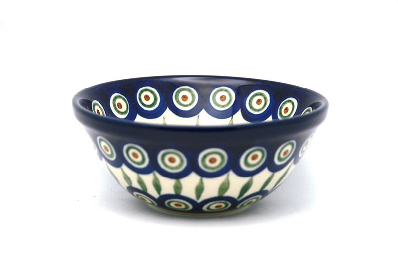 2 3/8"H x 5 1/2"W
 Polish Pottery Bowl - Small Nesting (5 1/2") - Peacock 059-054a (2 3/8"H x 5 1/2"W
)