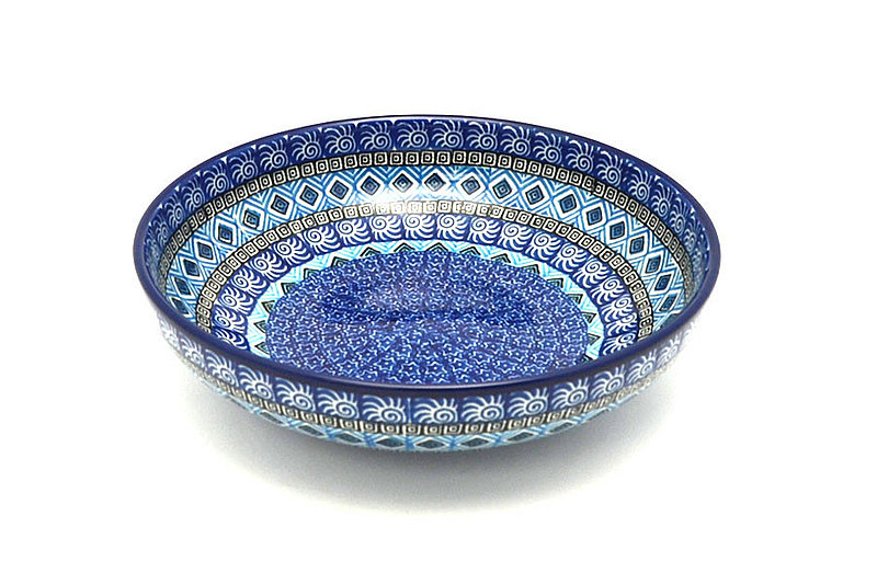2 3/8"H x 8 3/4"W
 Polish Pottery Bowl - Contemporary - Medium (9") - Aztec Sky B91-1917a (2 3/8"H x 8 3/4"W
)
