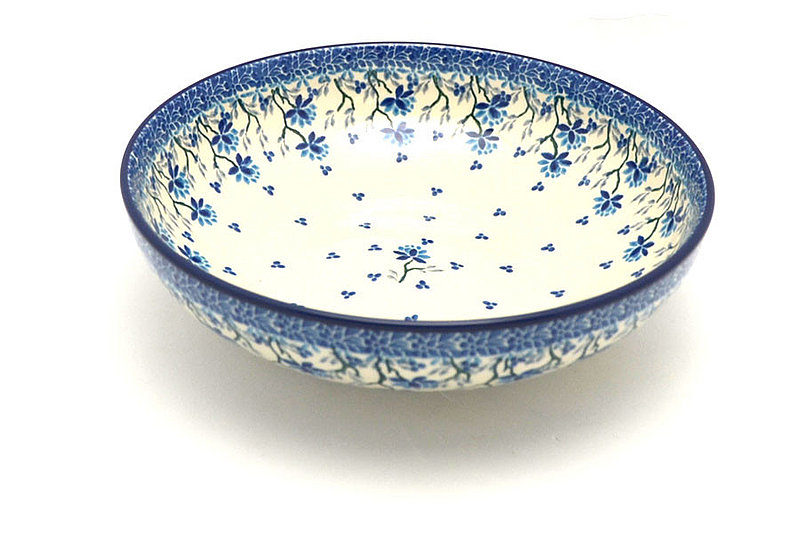 2 3/8"H x 8 3/4"W
 Polish Pottery Bowl - Contemporary - Medium (9") - Clover Field B91-2524a (2 3/8"H x 8 3/4"W
)