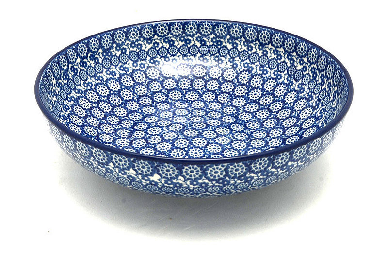 2 3/8"H x 8 3/4"W
 Polish Pottery Bowl - Contemporary - Medium (9") - Midnight B91-2615a (2 3/8"H x 8 3/4"W
)