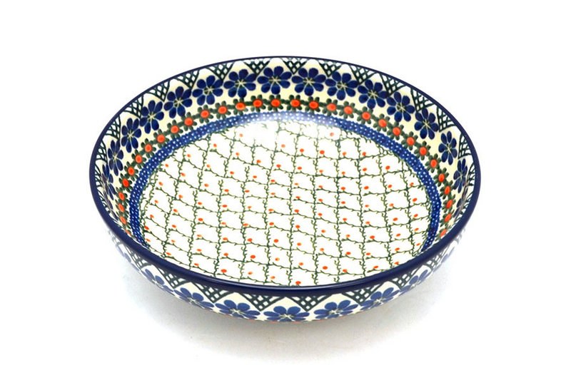 2 3/8"H x 8 3/4"W
 Polish Pottery Bowl - Contemporary - Medium (9") - Primrose B91-854a (2 3/8"H x 8 3/4"W
)