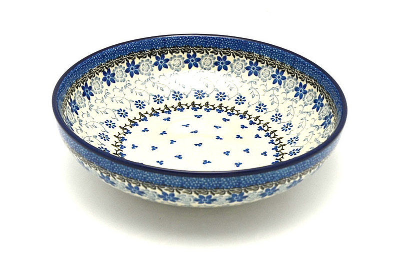 2 3/8"H x 8 3/4"W
 Polish Pottery Bowl - Contemporary - Medium (9") - Silver Lace B91-2158a (2 3/8"H x 8 3/4"W
)