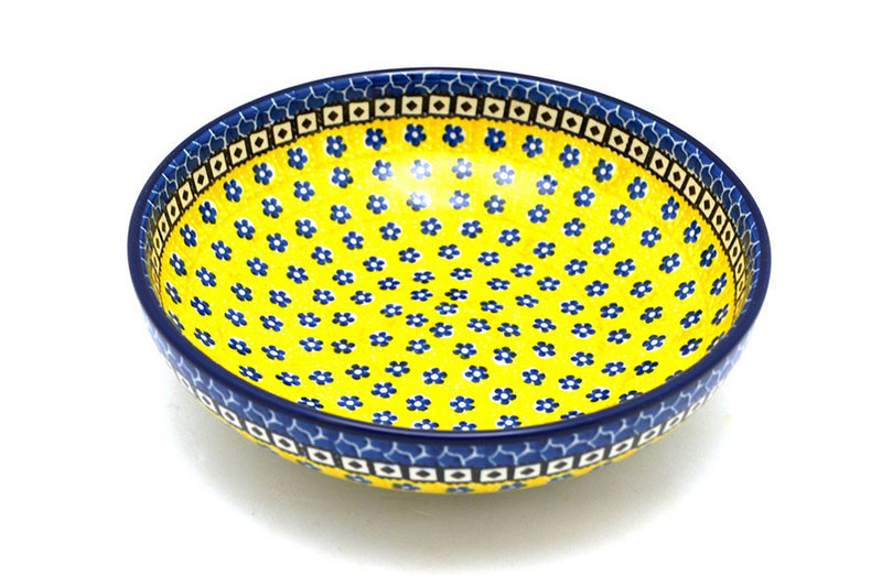 2 3/8"H x 8 3/4"W
 Polish Pottery Bowl - Contemporary - Medium (9") - Sunburst B91-859a (2 3/8"H x 8 3/4"W
)