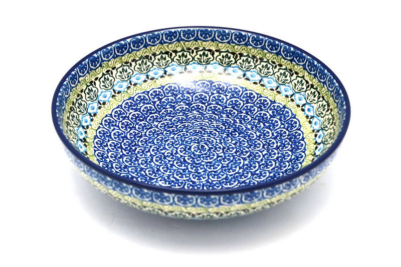 2 3/8"H x 8 3/4"W
 Polish Pottery Bowl - Contemporary - Medium (9") - Tranquility B91-1858a (2 3/8"H x 8 3/4"W
)