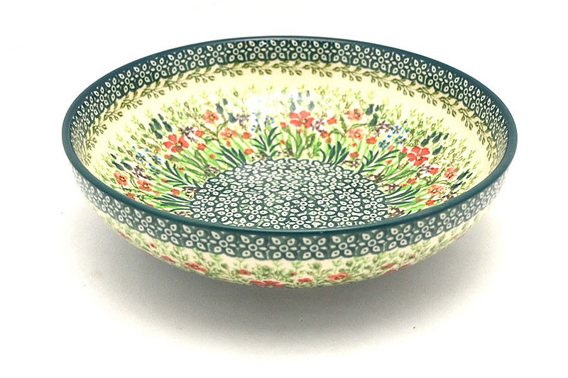 2 3/8"H x 8 3/4"W
 Polish Pottery Bowl - Contemporary - Medium (9") - Unikat Signature U4335 B91-U4335 (2 3/8"H x 8 3/4"W
)