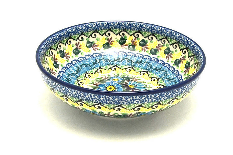 2 3/8"H x 8 3/4"W
 Polish Pottery Bowl - Contemporary - Medium (9") - Unikat Signature U4613 B91-U4613 (2 3/8"H x 8 3/4"W
)