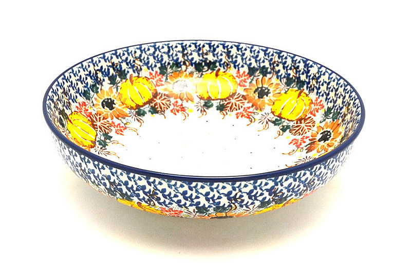 2 3/8"H x 8 3/4"W
 Polish Pottery Bowl - Contemporary - Medium (9") - Unikat Signature U4741 B91-U4741 (2 3/8"H x 8 3/4"W
)
