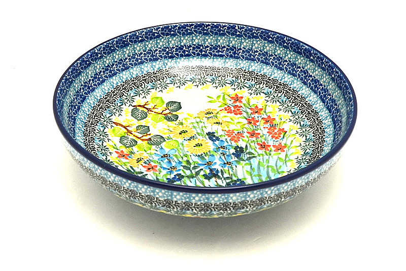 2 3/8"H x 8 3/4"W
 Polish Pottery Bowl - Contemporary - Medium (9") - Unikat Signature U5187 B91-U5187 (2 3/8"H x 8 3/4"W
)