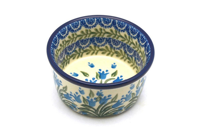 2"H x 3 3/4"W
 Polish Pottery Ramekin - Blue Bells 409-1432a (2"H x 3 3/4"W
)