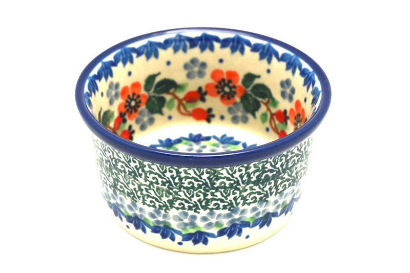 2"H x 3 3/4"W
 Polish Pottery Ramekin - Cherry Blossom 409-2103a (2"H x 3 3/4"W
)