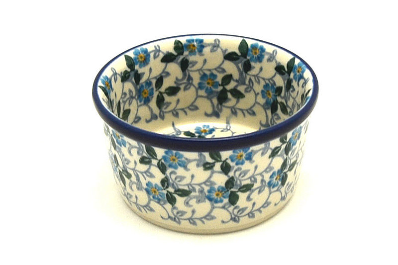 2"H x 3 3/4"W
 Polish Pottery Ramekin - Forget-Me-Knot 409-2089a (2"H x 3 3/4"W
)