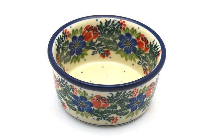 2"H x 3 3/4"W
 Polish Pottery Ramekin - Garden Party 409-1535a (2"H x 3 3/4"W
)
