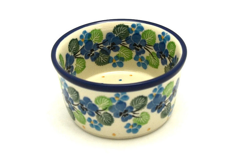 2"H x 3 3/4"W
 Polish Pottery Ramekin - Spring Viola 409-2339a (2"H x 3 3/4"W
)