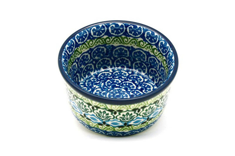 2"H x 3 3/4"W
 Polish Pottery Ramekin - Tranquility 409-1858a (2"H x 3 3/4"W
)