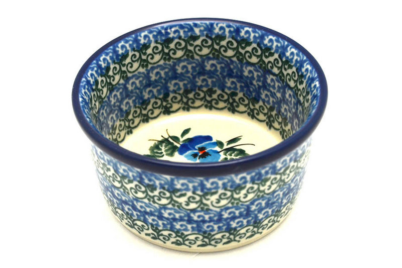 2"H x 3 3/4"W
 Polish Pottery Ramekin - Winter Viola 409-2273a (2"H x 3 3/4"W
)