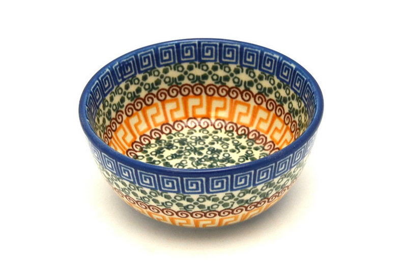 2"H x 4 3/4"W.
 Polish Pottery Bowl - Ice Cream/Dessert - Autumn 017-050a (2"H x 4 3/4"W.
)
