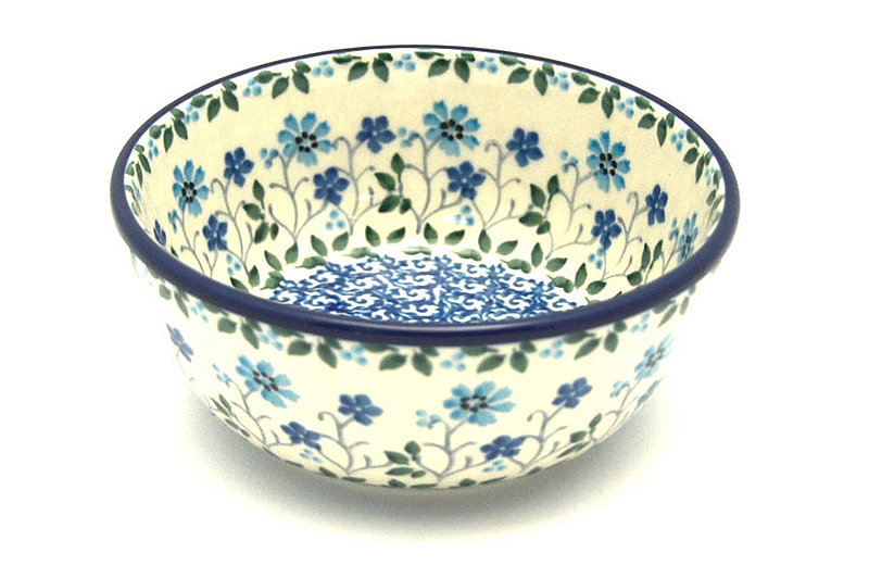 2"H x 4 3/4"W.
 Polish Pottery Bowl - Ice Cream/Dessert - Georgia Blue 017-2785a (2"H x 4 3/4"W.
)