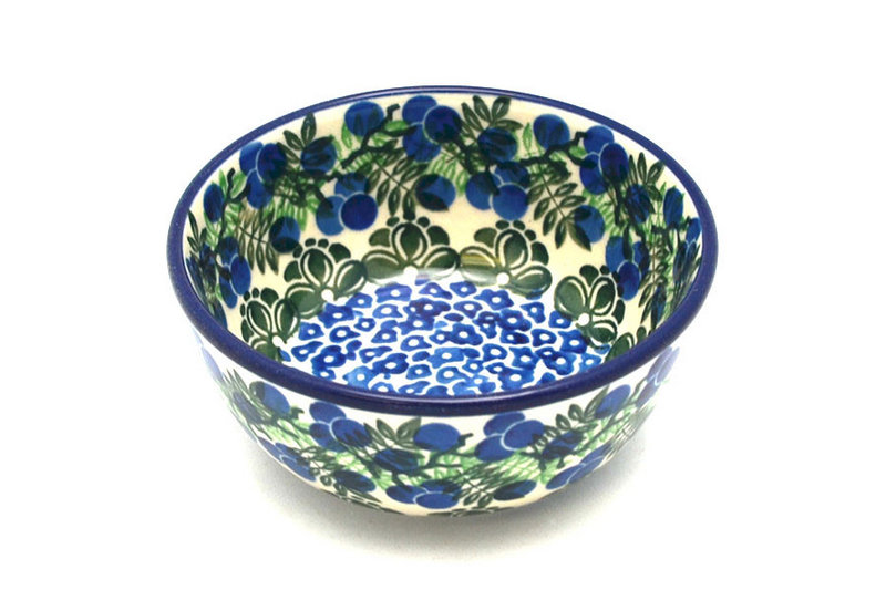 2"H x 4 3/4"W.
 Polish Pottery Bowl - Ice Cream/Dessert - Huckleberry 017-1413a (2"H x 4 3/4"W.
)