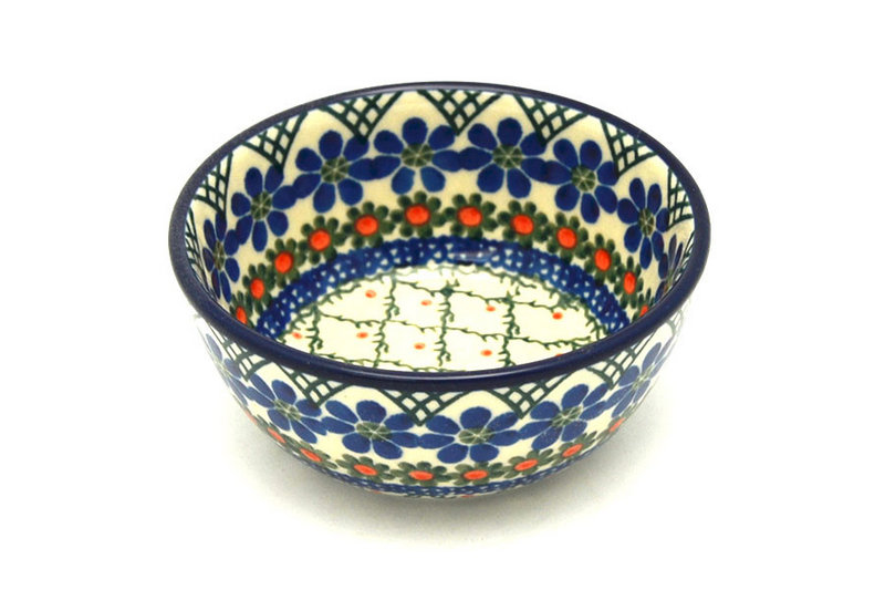 2"H x 4 3/4"W.
 Polish Pottery Bowl - Ice Cream/Dessert - Primrose 017-854a (2"H x 4 3/4"W.
)