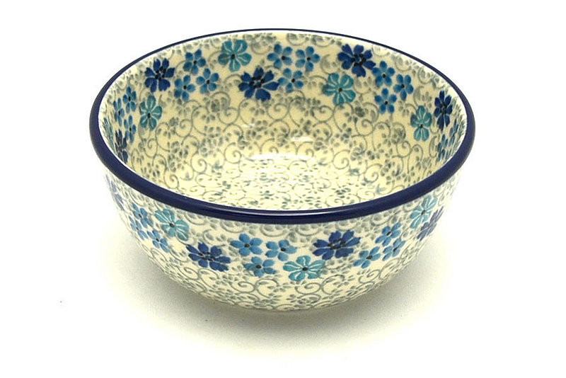 2"H x 4 3/4"W.
 Polish Pottery Bowl - Ice Cream/Dessert - Sea Blossom 017-2612a (2"H x 4 3/4"W.
)