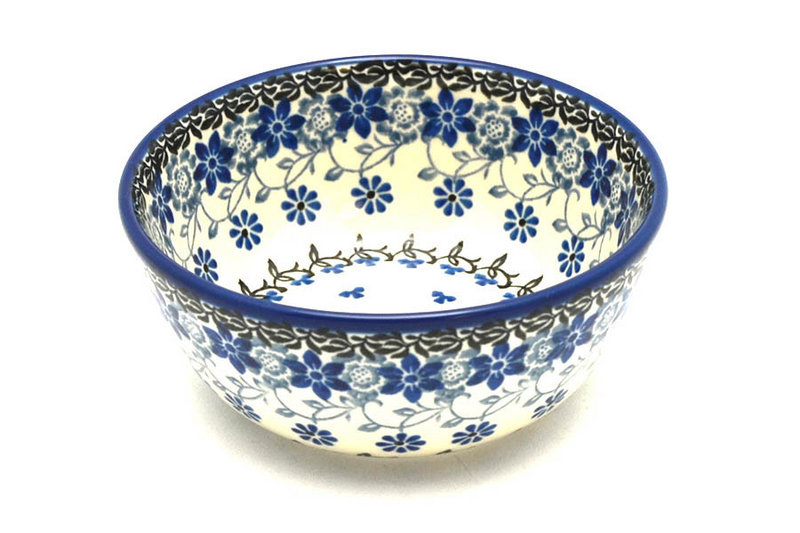 2"H x 4 3/4"W.
 Polish Pottery Bowl - Ice Cream/Dessert - Silver Lace 017-2158a (2"H x 4 3/4"W.
)