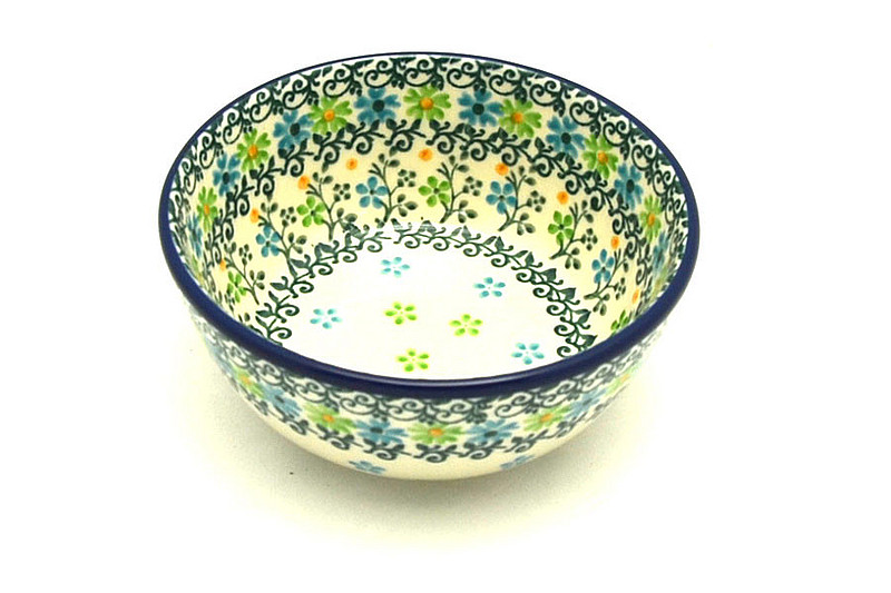 2"H x 4 3/4"W.
 Polish Pottery Bowl - Ice Cream/Dessert - Summer Sparkle 017-2362a (2"H x 4 3/4"W.
)