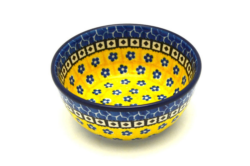 2"H x 4 3/4"W.
 Polish Pottery Bowl - Ice Cream/Dessert - Sunburst 017-859a (2"H x 4 3/4"W.
)