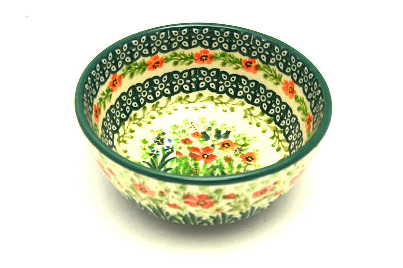 2"H x 4 3/4"W.
 Polish Pottery Bowl - Ice Cream/Dessert - Unikat Signature U4335 017-U4335 (2"H x 4 3/4"W.
)