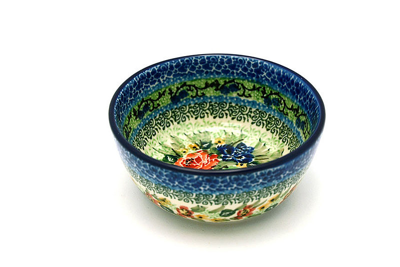 2"H x 4 3/4"W.
 Polish Pottery Bowl - Ice Cream/Dessert - Unikat Signature U4400 017-U4400 (2"H x 4 3/4"W.
)