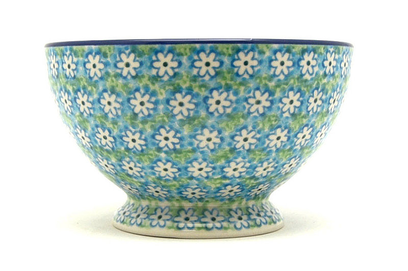 3 1/4"H x 5 1/2"W
 Polish Pottery Bowl - Pedestal - Small - Key Lime 206-2252a (3 1/4"H x 5 1/2"W
)