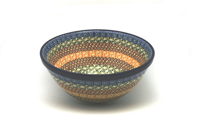 3 1/4"H x 7 1/2"W
 Polish Pottery Bowl - Large Nesting (7 1/2") - Autumn 057-050a (3 1/4"H x 7 1/2"W
)
