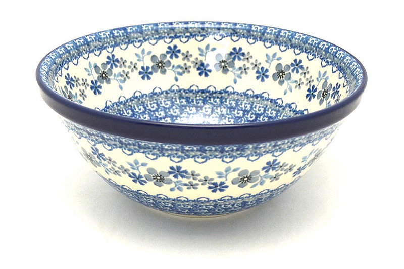 3 1/4"H x 7 1/2"W
 Polish Pottery Bowl - Large Nesting (7 1/2") - Blue Horizon 057-2333a (3 1/4"H x 7 1/2"W
)
